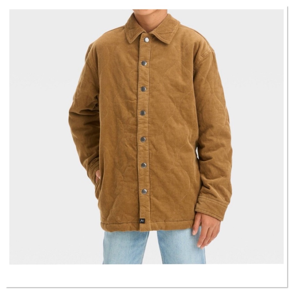 Boy’s Quilted Corduory Jacket Brown art class